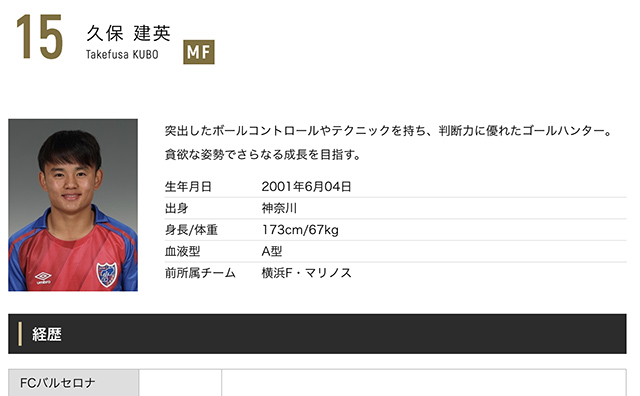 サッカー日本代表・久保建英、「世界のトップ狙える」と本田圭佑から太鼓判